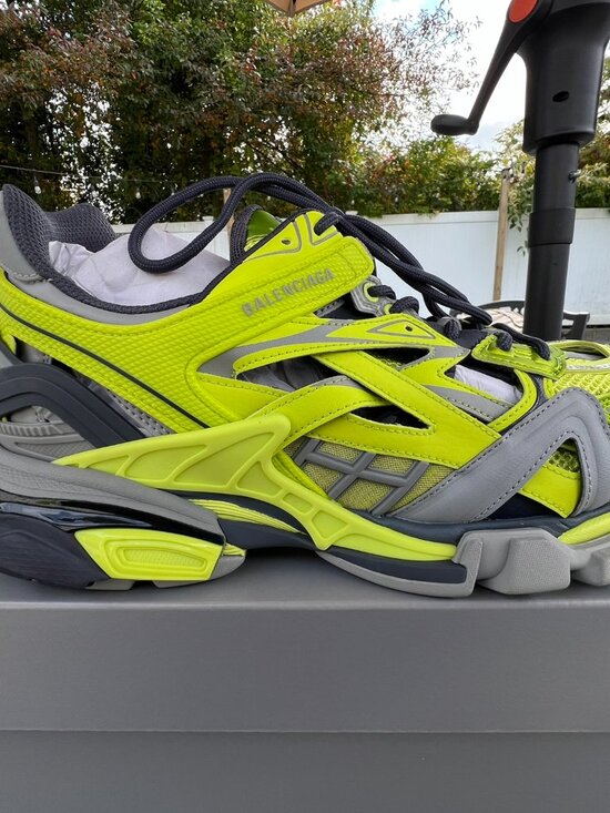 Balenciaga Men’s Track 2 Metallic Caged Trainer Sneakers Size 11E
